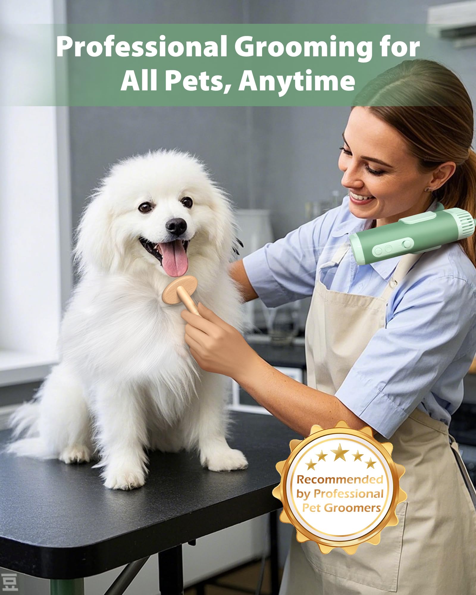 NRYDEPET compact, portable design suitable for home and salon use.