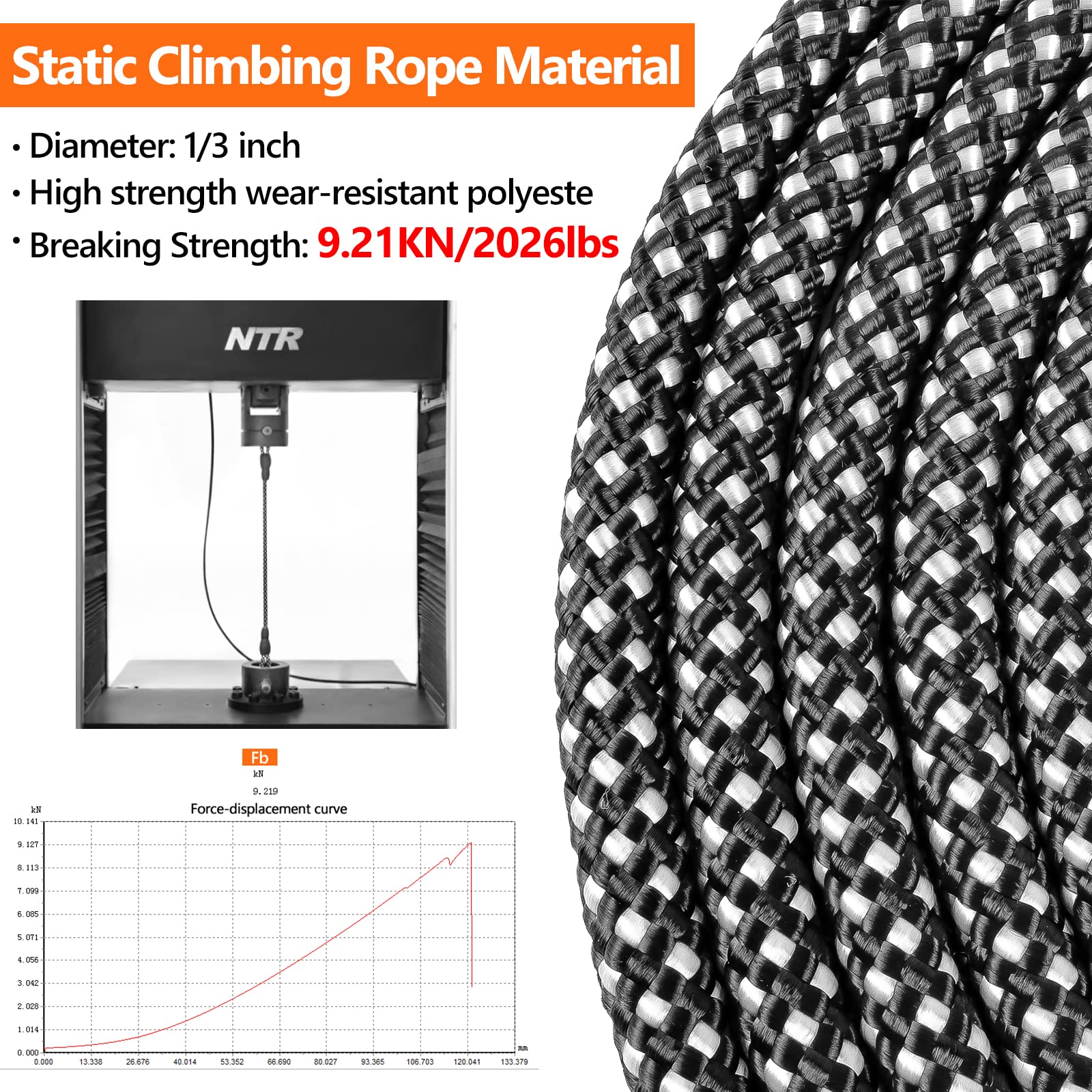 NTR 6ft training leash reflective-thread increases nighttime visibility.