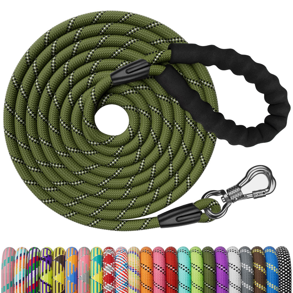 NTR heavy duty dog leash with lockable bone-shaped hook for secure 360-degree rotation during walks.