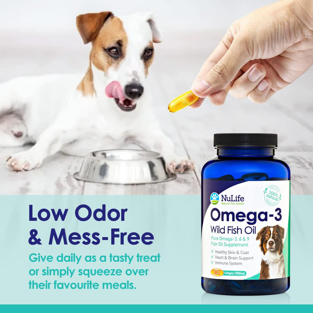 NuLife Natural Pet Health EPA-DHA emphasis supports balanced fatty acids.