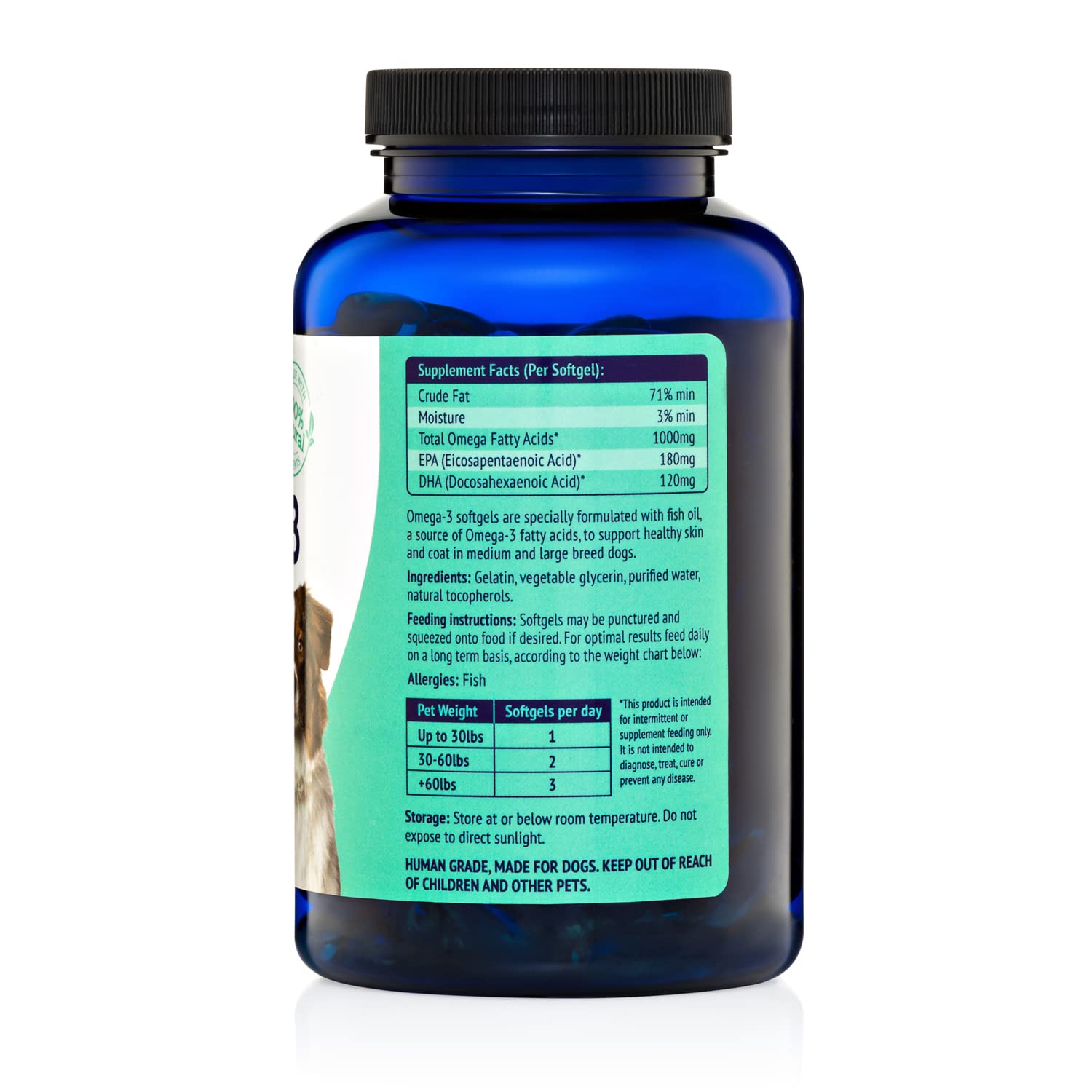 NuLife Natural Pet Health mercury-free, molecularly distilled for safety.