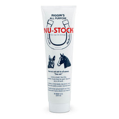 Nu-Stock Wound Cream label closeup showing non-toxic safety for all animals.