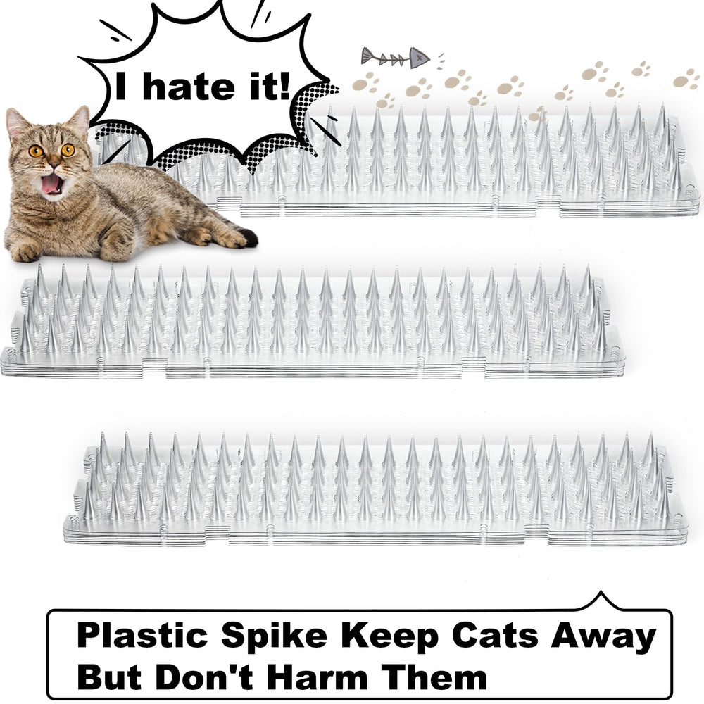 Nuanchu cat deterrent mats in clear design for discreet window use.