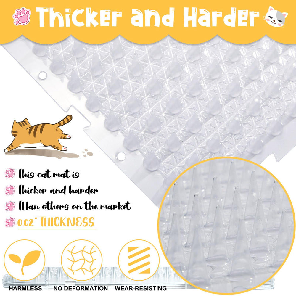 Nuanchu cat deterrent mats used in garden for outdoor deterrence.