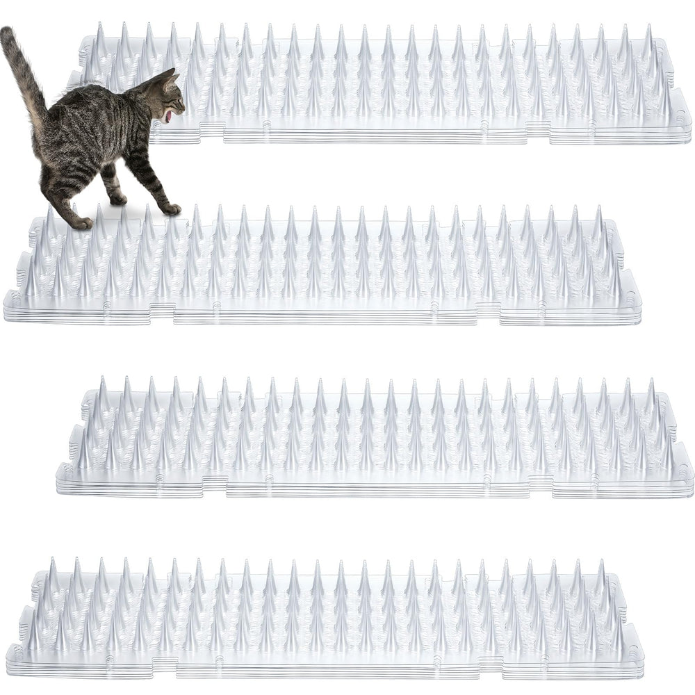 Nuanchu cat deterrent mats with spikes on sofa protect furniture from climbing cats.