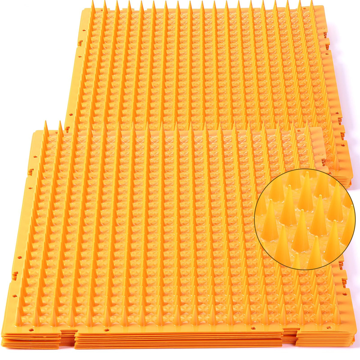 Nuanchu cat repellent mat on sofa deters pets from jumping.