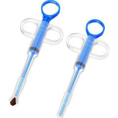 Nuanchu pet pill plunger blue main image showing compact, travel-friendly design