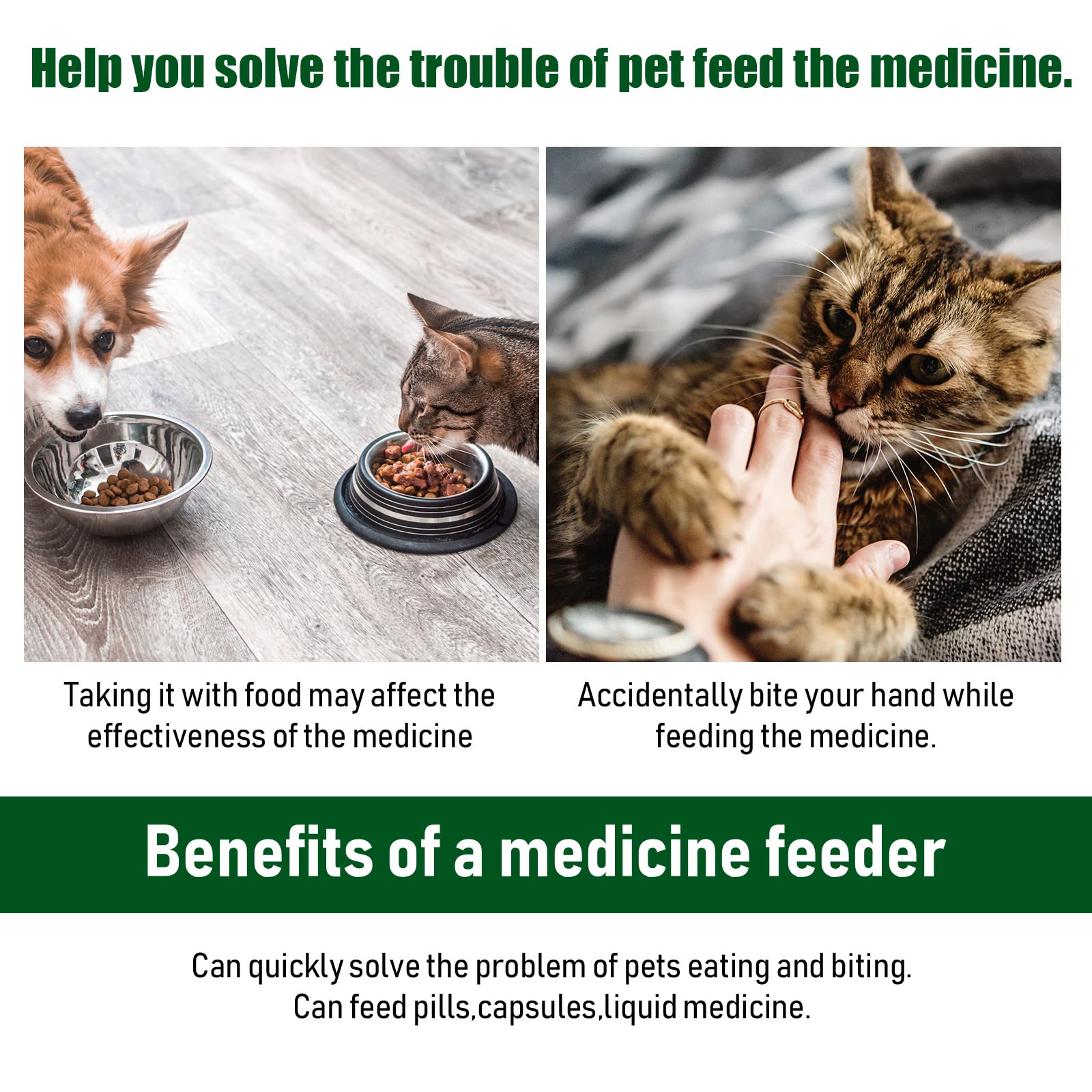Nuanchu pet pill plunger with tube variations offers options for pills and fluids.