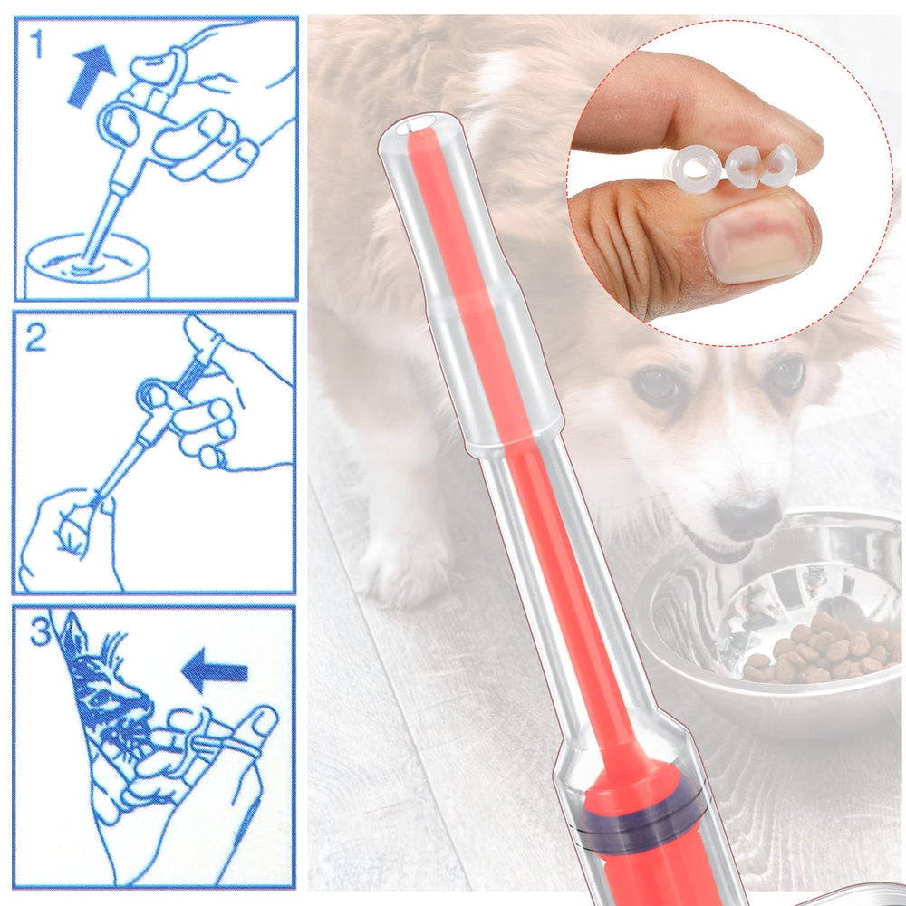 Nuanchu pill dispenser red close-up highlights ergonomic plunger