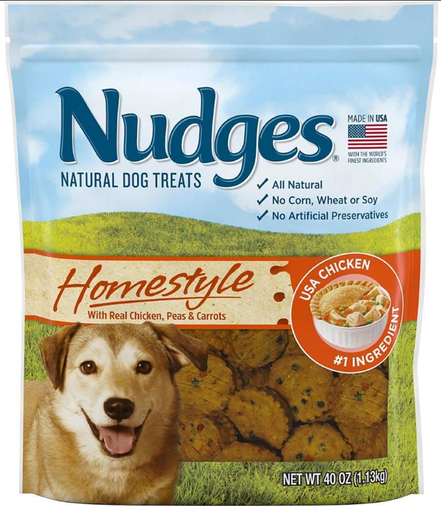 Nudges Homestyle Chicken Pot Pie 40oz bag, natural ingredients for training rewards.