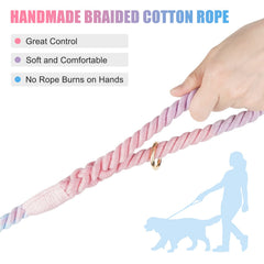 NUGUTIC dog leash Rainbow color adds bold energy for city strolls