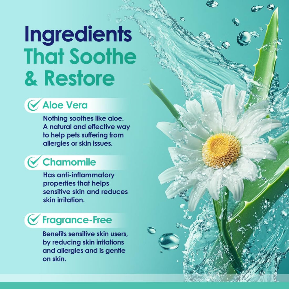 NuLife Natural Pet Health fragrance-free shampoo highlights gentle cleanse for sensitive pets