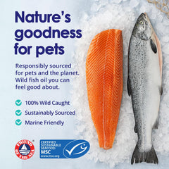 NuLife wild Alaskan salmon oil label highlighting sustainable source.