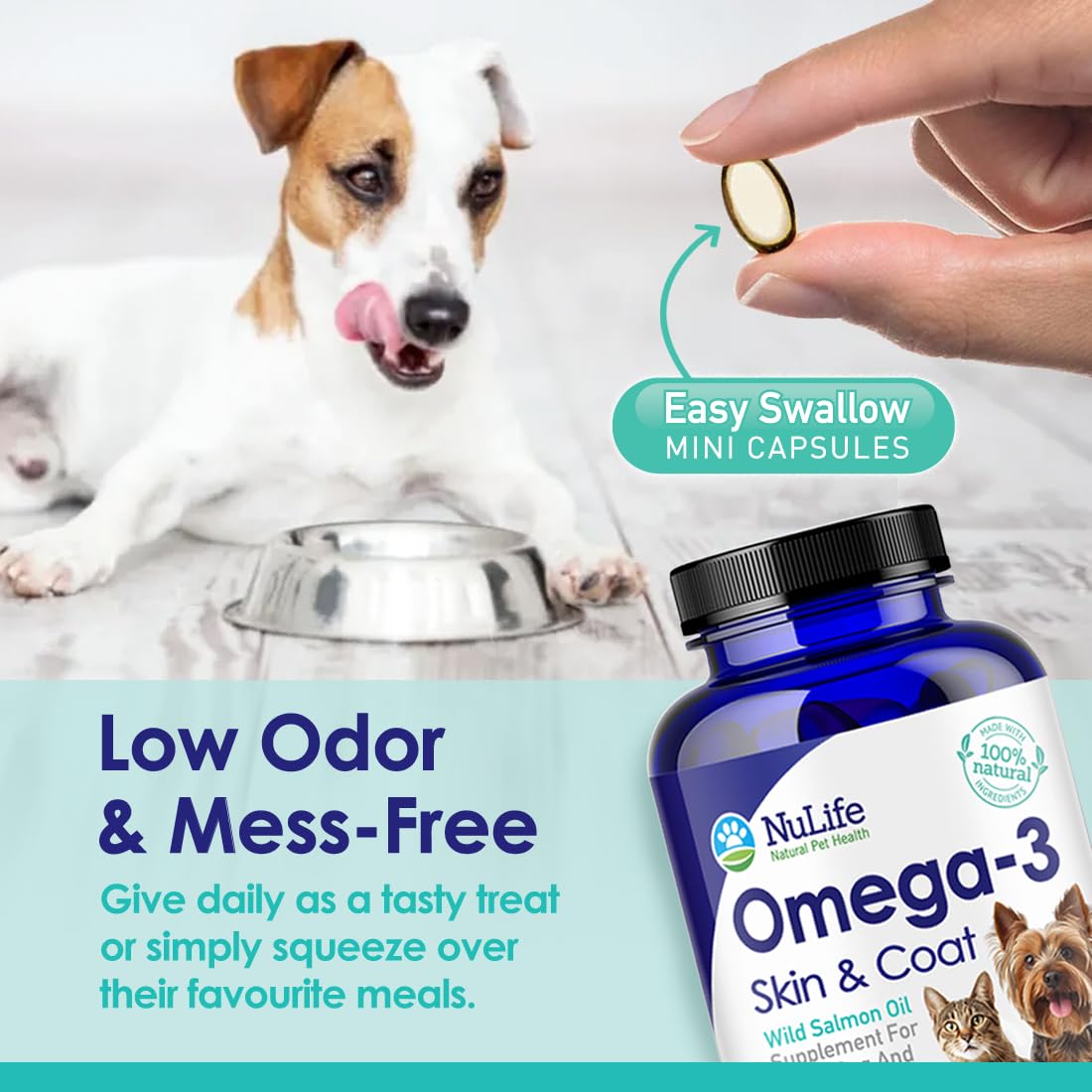 NuLife Omega-3 Alaska salmon source, high-quality fish oil.