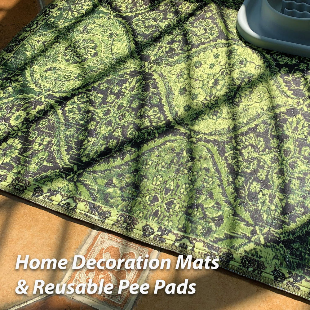 nunubaby washable pee pad 24x48 non-slip back keeps pad secure during use.