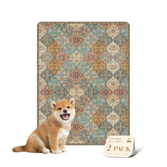 Nunubaby cream-front-view washable pee pad shows stylish design with leak-proof protection.
