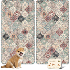 nunubaby washable pee pad dark red multi protects floors while adding style.