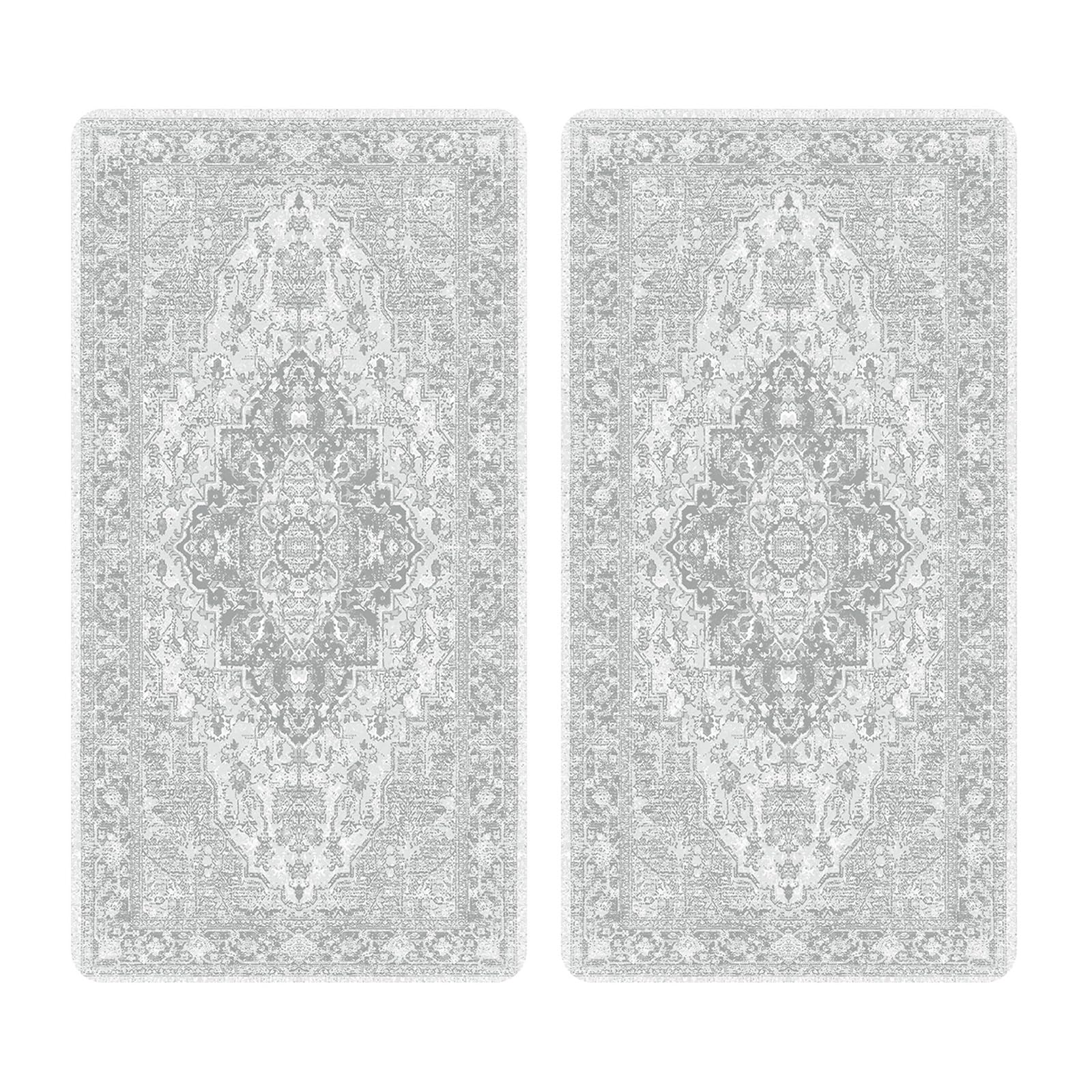 nunubaby washable pee pad gray-geo 24x48 front view highlights absorbent core for quick cleanups
