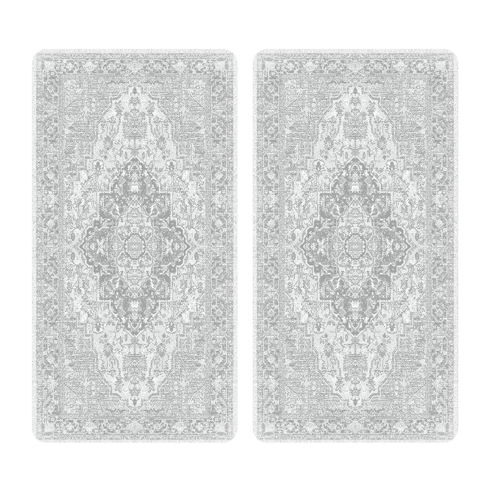 nunubaby washable pee pad gray-geo 24x48 front view highlights absorbent core for quick cleanups