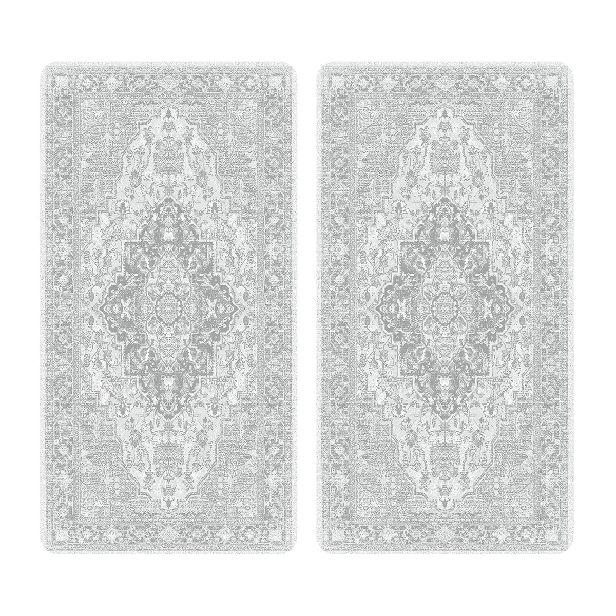 nunubaby washable pee pad gray-geo 24x48 front view highlights absorbent core for quick cleanups