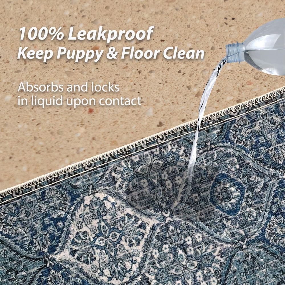 nunubaby washable pee pad non-slip back keeps the pad securely in place during busy days.