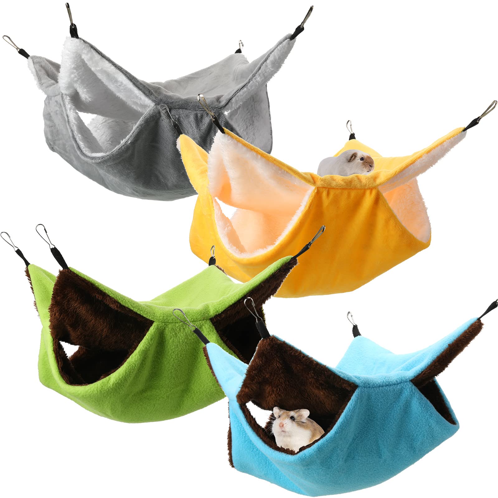 Nuogo rat hammock double-layer hanging design for versatile cage setup.