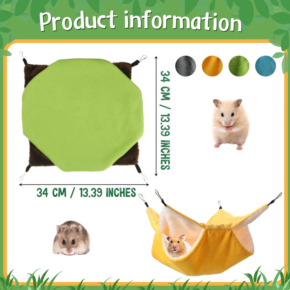 Nuogo rat hammock size 13.39x13.39 inches fits small pets.