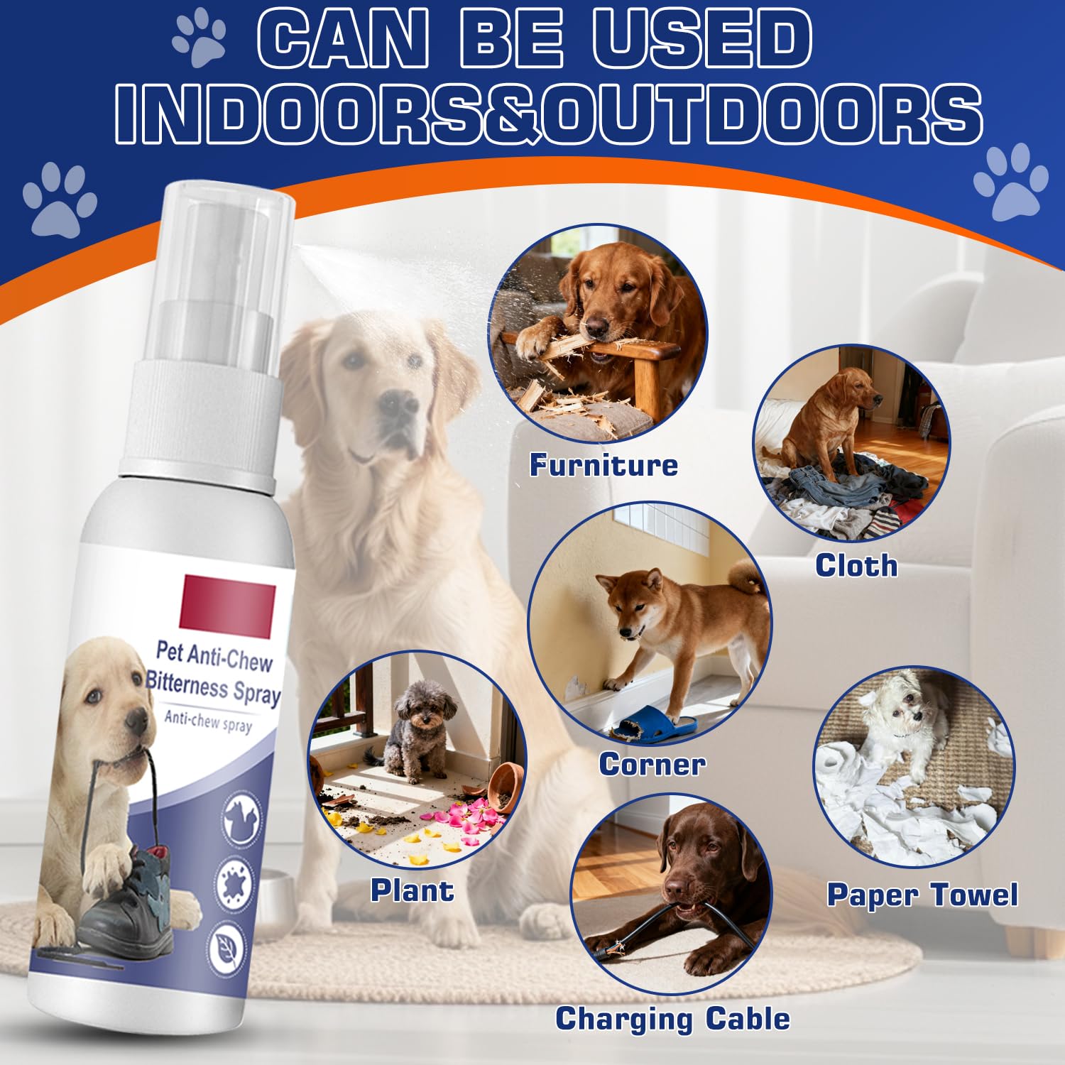 Nupec Anti-Chew Spray protecting shoes from chewing and damage