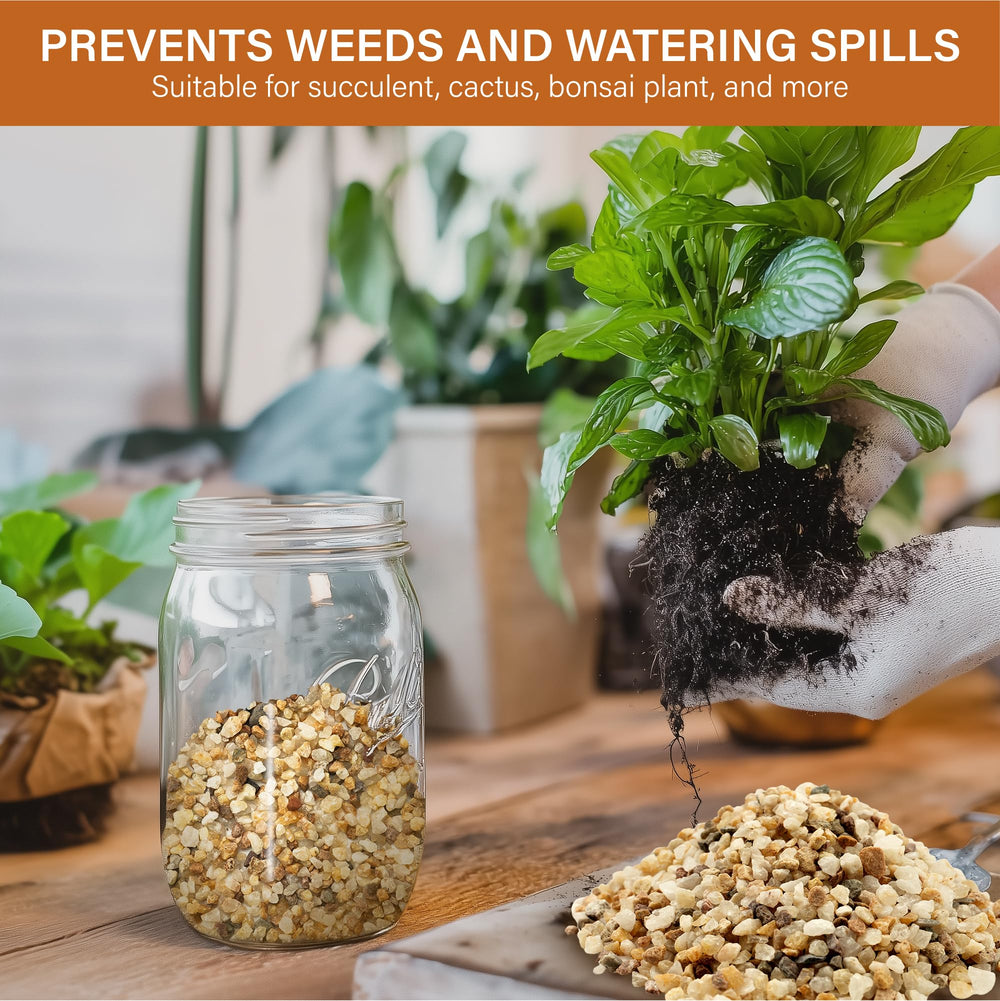 NUPICK splash-proof sand helps prevent soil spill in pots