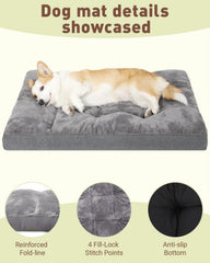 NUPIDA dog bed crate XL non-slip base keeps bed stable during play