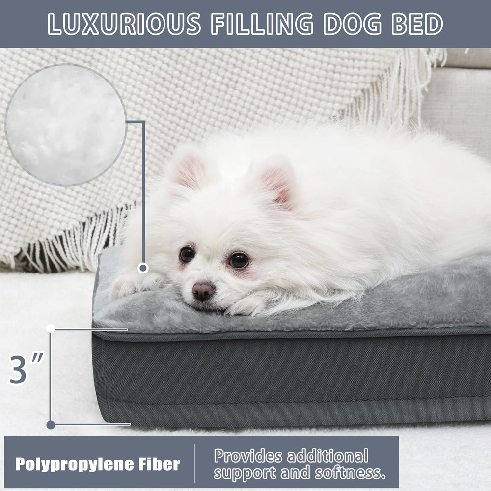 NUPIDA dog bed with non-slip bottom to prevent shifting during crate time