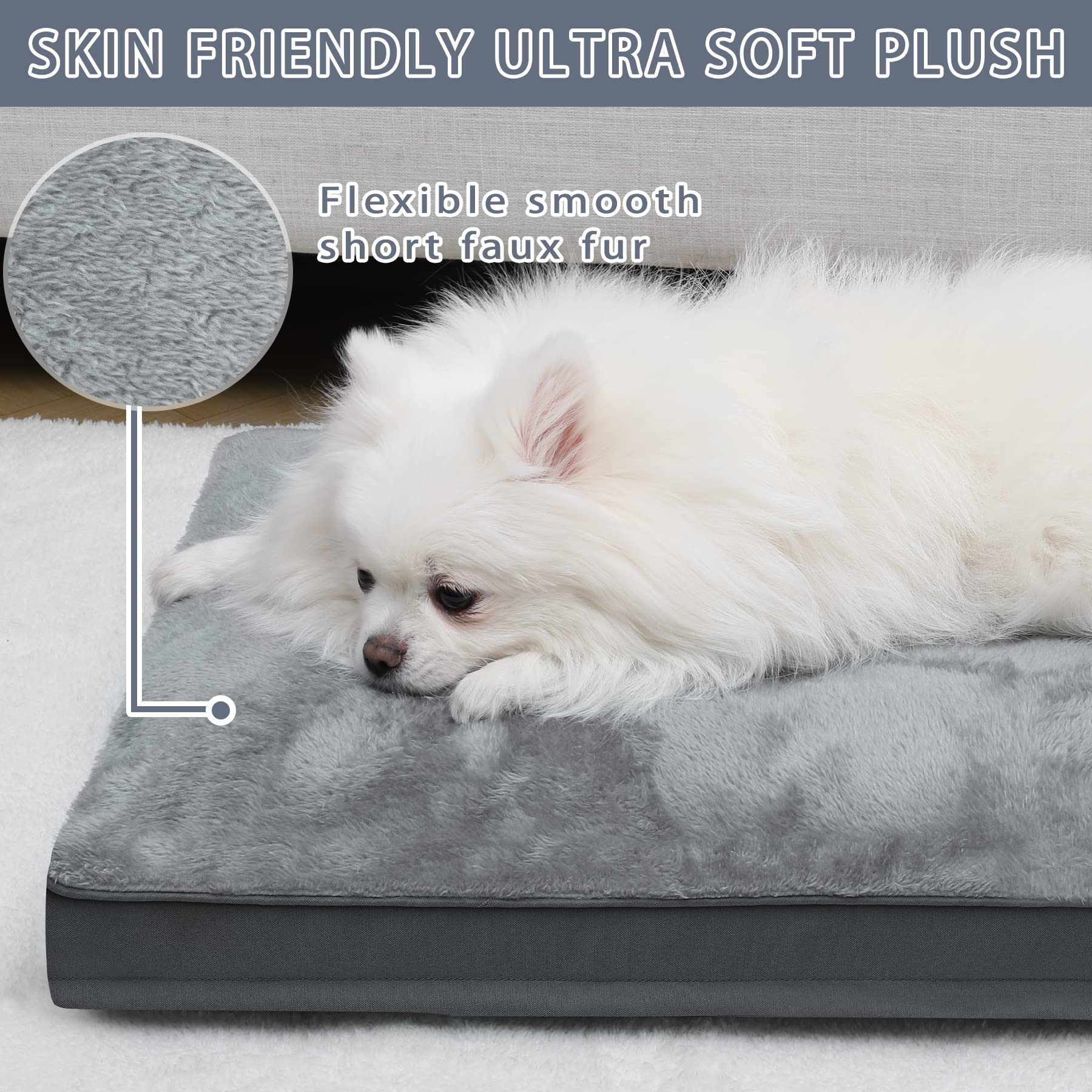 NUPIDA bed shows removable washable cover for easy cleanup after muddy play