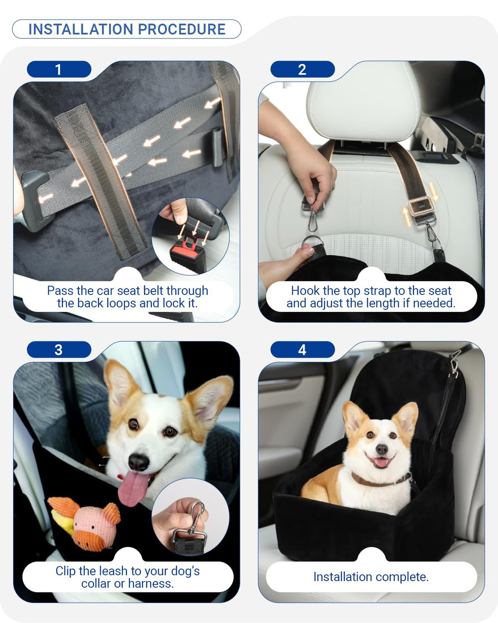 NUPIDA dog car seat suitable for travel and outdoor adventures