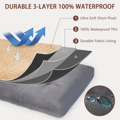 NUPIDA dog crate bed non-slip bottom detail prevents shifting during use