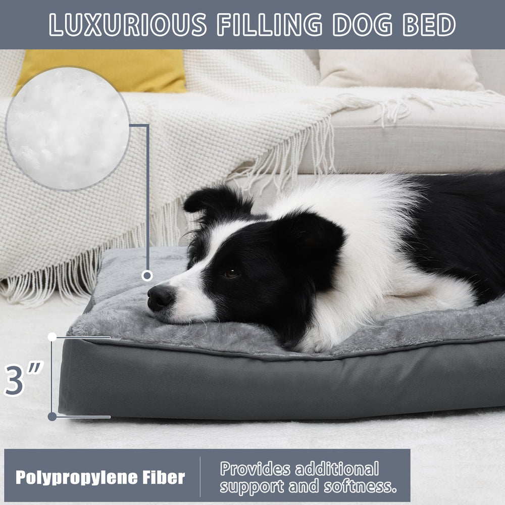 NUPIDA dog crate bed non-slip bottom keeps bed secure