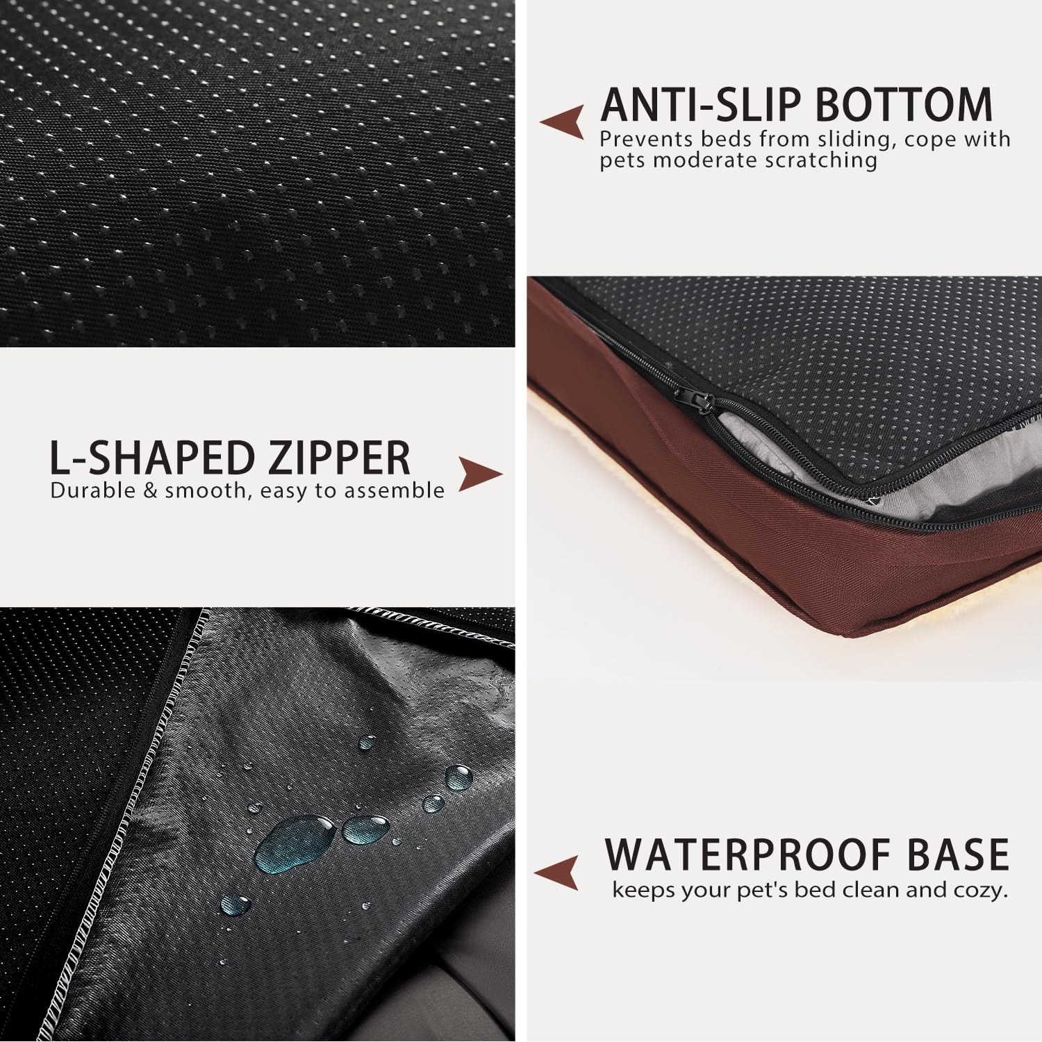 NUPIDA dog crate bed removable cover for easy machine washing