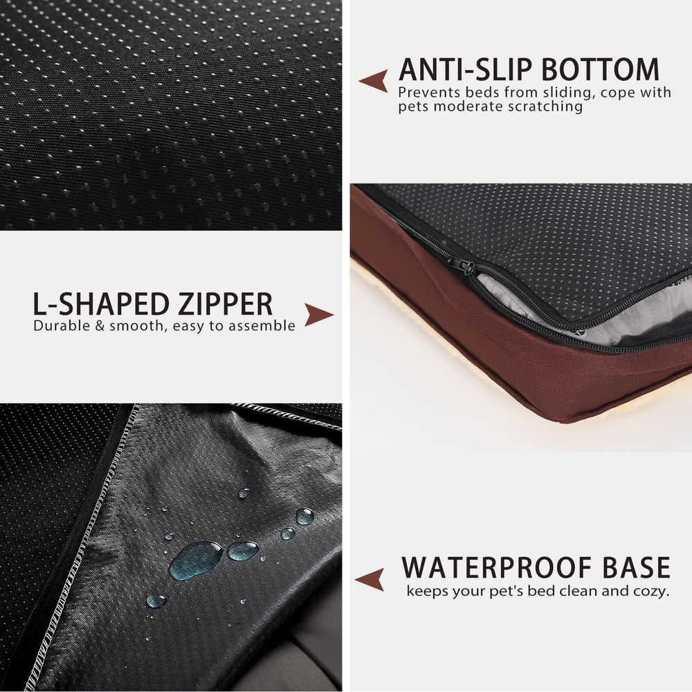 NUPIDA dog crate bed removable cover for easy machine washing