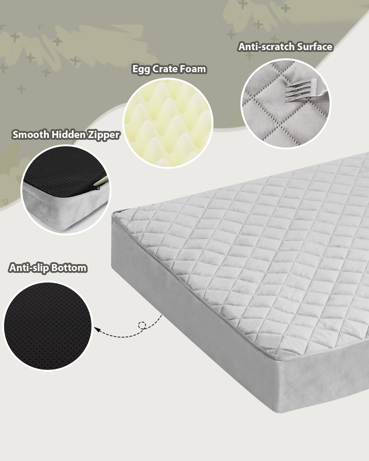 NUPIDA XXL bed 47x29-inch size fits large dogs comfortably.