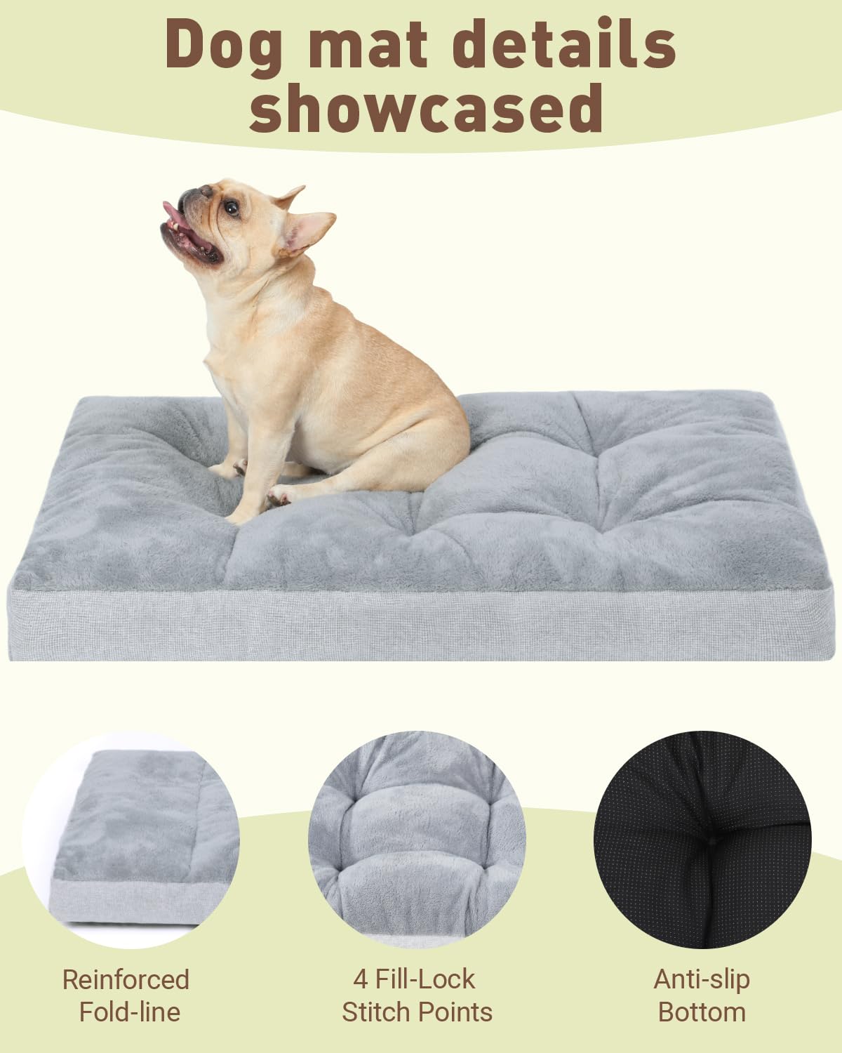 NUPIDA washable dog bed assembly expansion shows quick loft after unpacking.