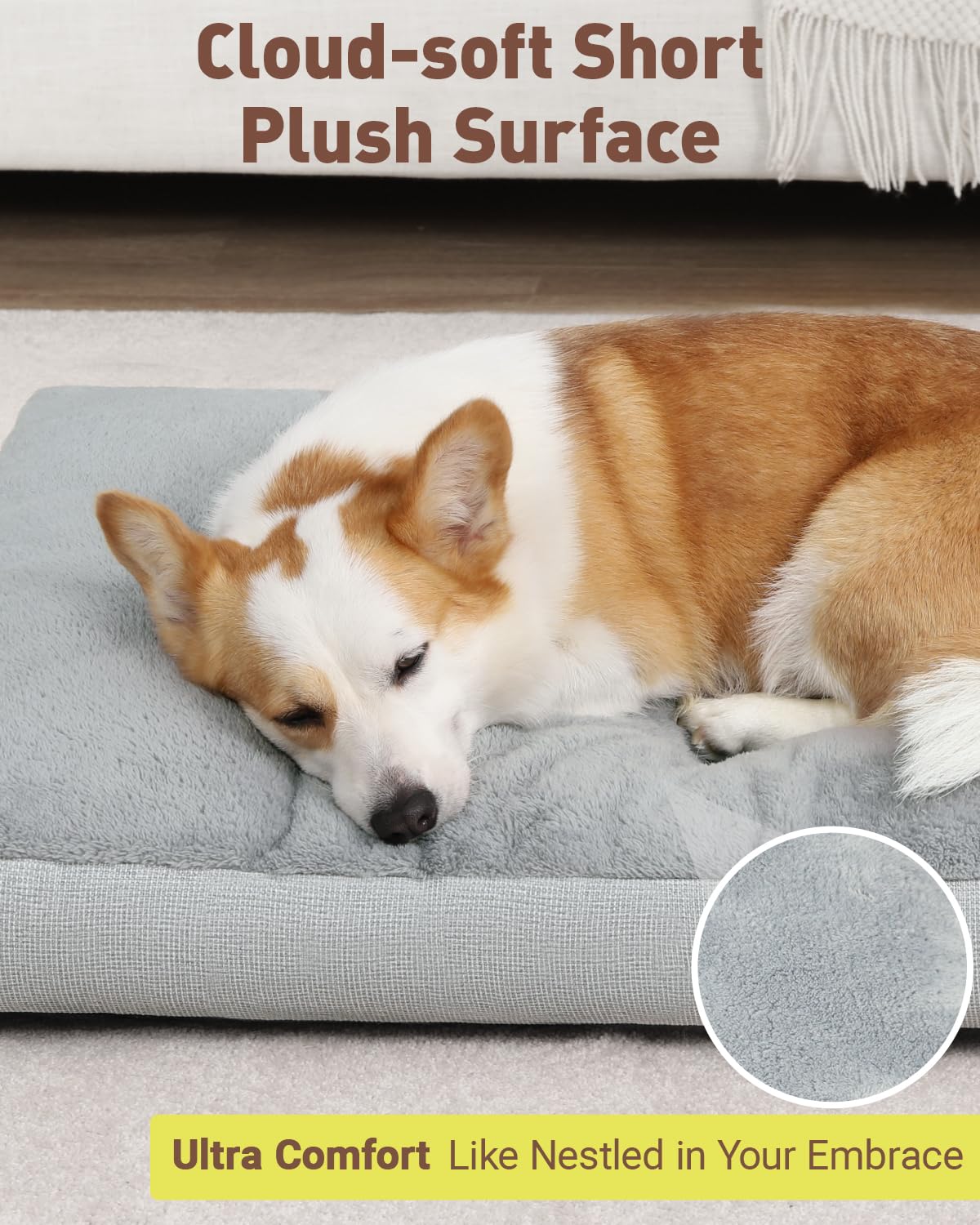 NUPIDA XXL dog bed non-slip bottom keeps the bed stable during play.