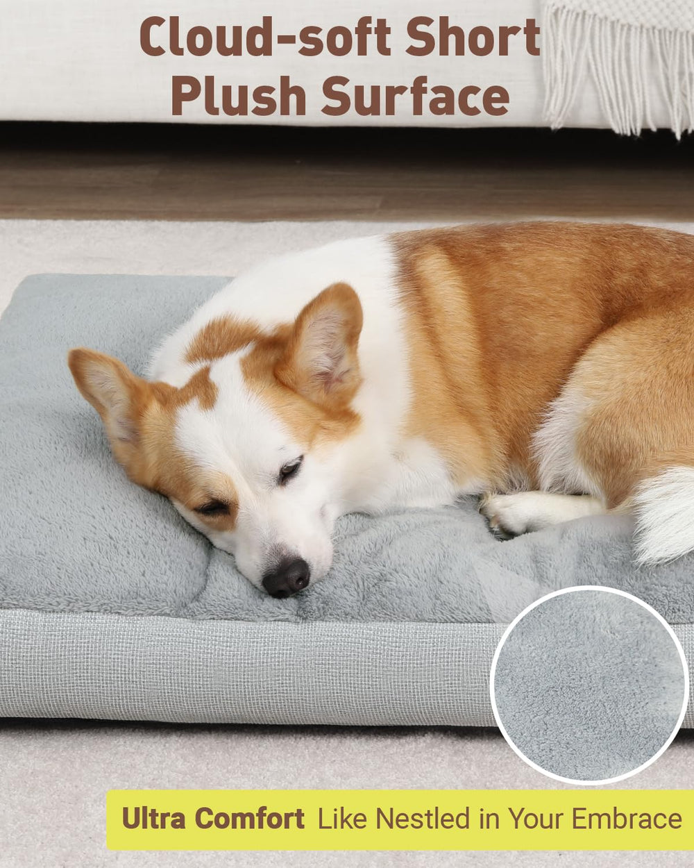 NUPIDA XXL dog bed non-slip bottom keeps the bed stable during play.