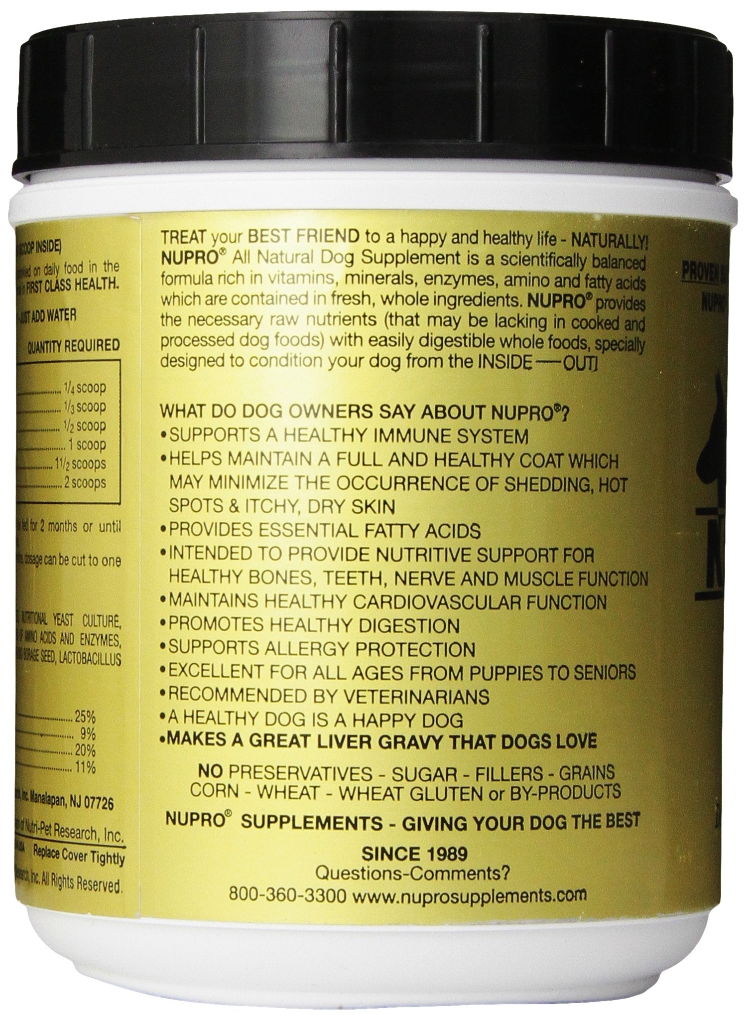 Nupro coat health image suggesting hair growth and shine for dogs.