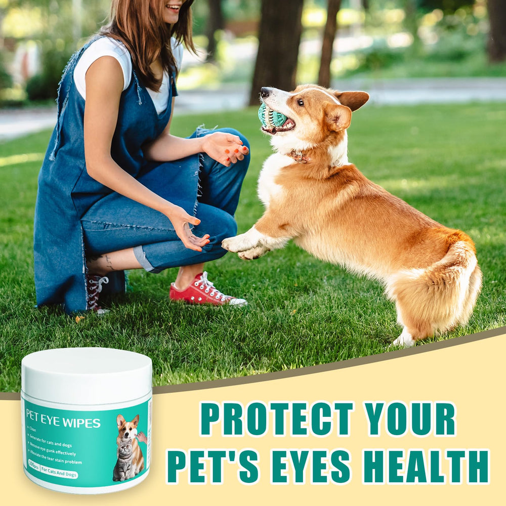 Nurhome dog eye wipes clean tear stains and discharge around eyes and faces.