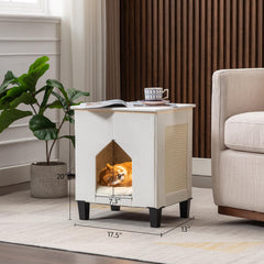 NUROMY cat house scratch pad area highlights interactive entertainment for felines at home.