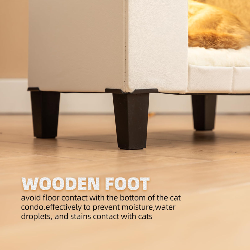 NUROMY wooden feet prevent floor contact and stabilize on all floors.