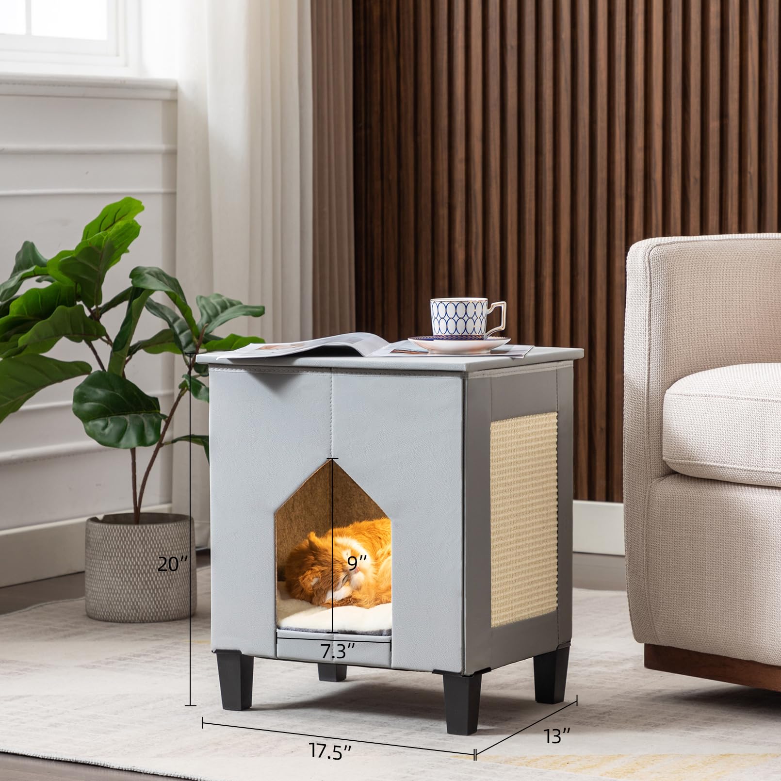 NUROMY living room decoration gray blends with furniture and invites exploration