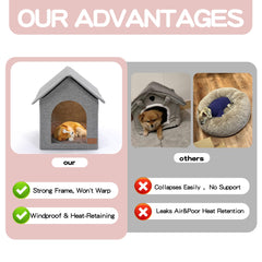 NUROMY Indoor Dog House—folded-flat storage demonstrates space-saving setup.