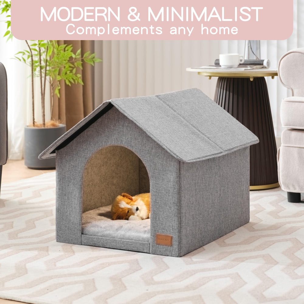 NUROMY Indoor Dog House—assembled, sturdy structure providing secure downtime for pets.