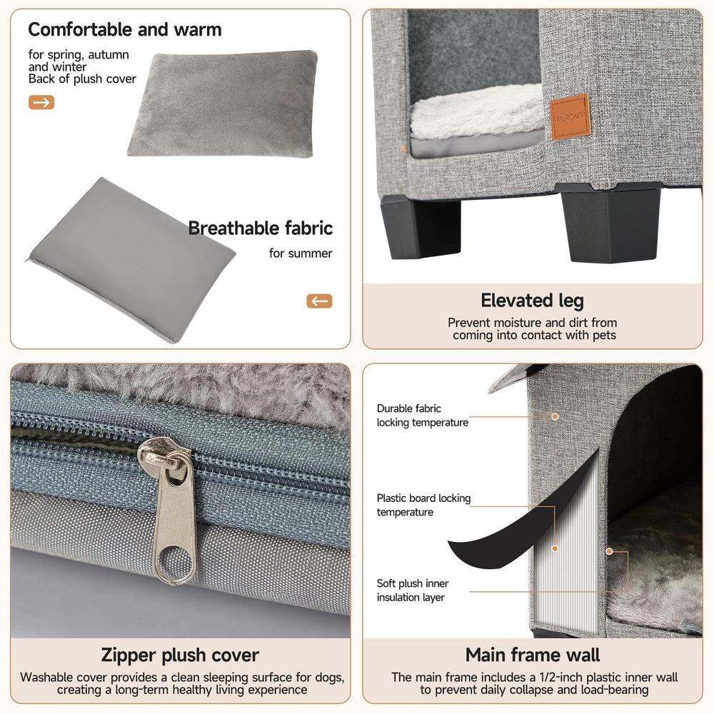 NUROMY removable mats and windproof curtain keep sleeping surfaces clean and warm.