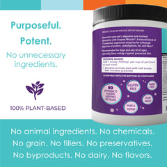 Nusentia Enzyme Miracle being poured into pet food to hint at smoother meals.